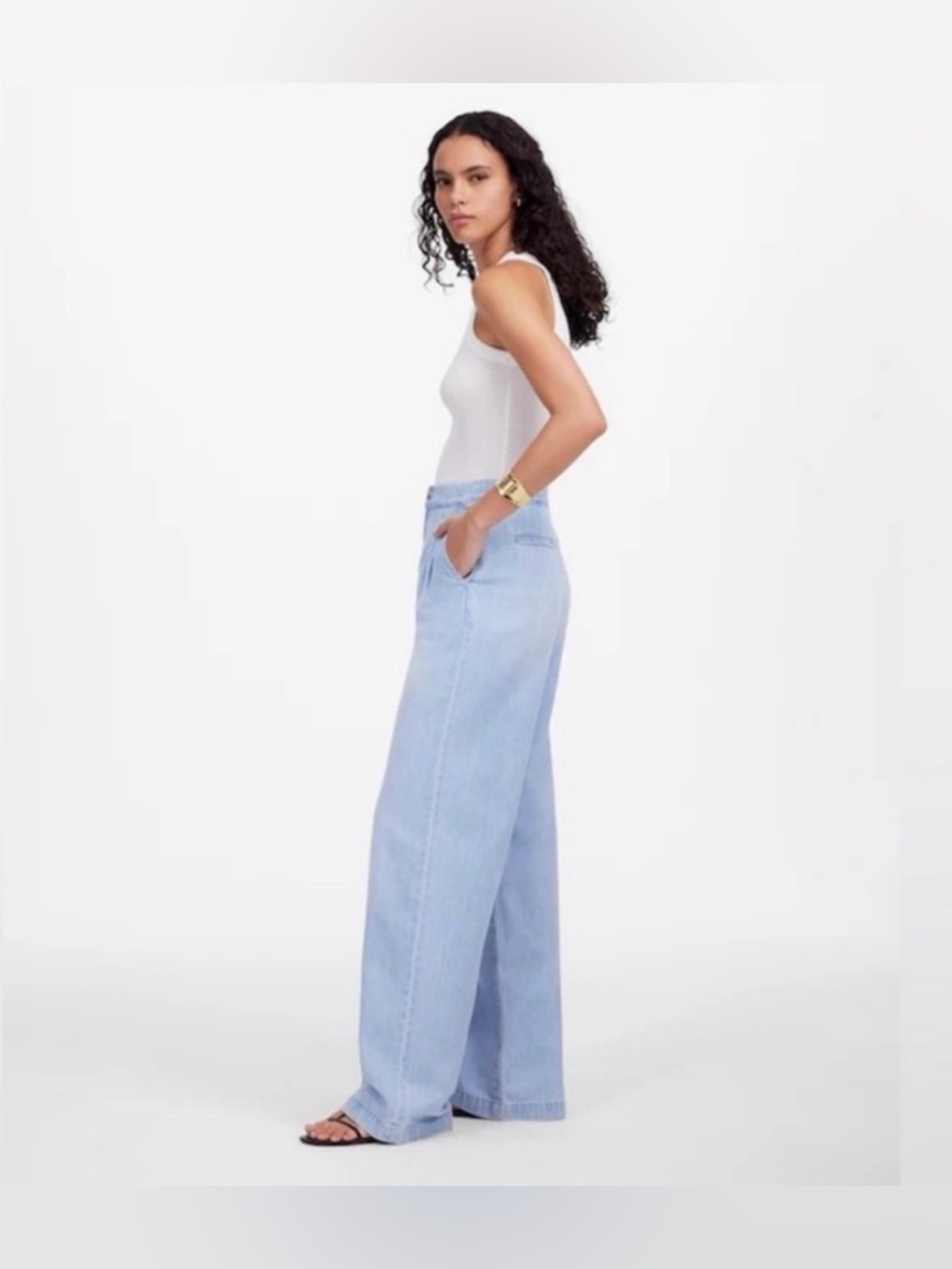 Madewell The Curvy Harlow Wide-Leg Trouser Jean Size 28 NWT - Picture 4 of 16